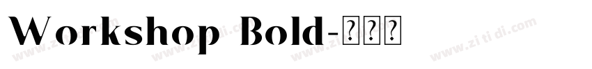 Workshop Bold字体转换